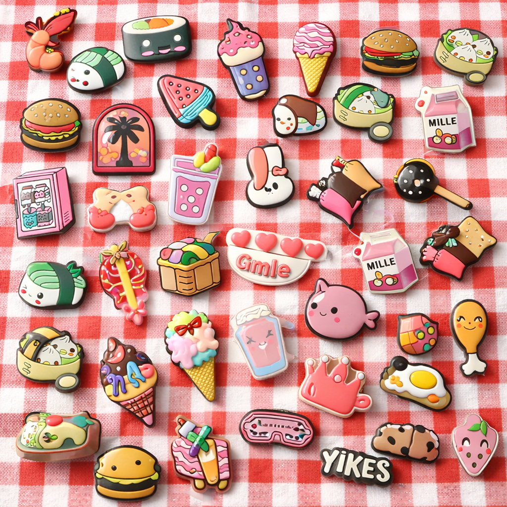 🍰 Cute Food & Treats Shoe Charms Set for Clogs