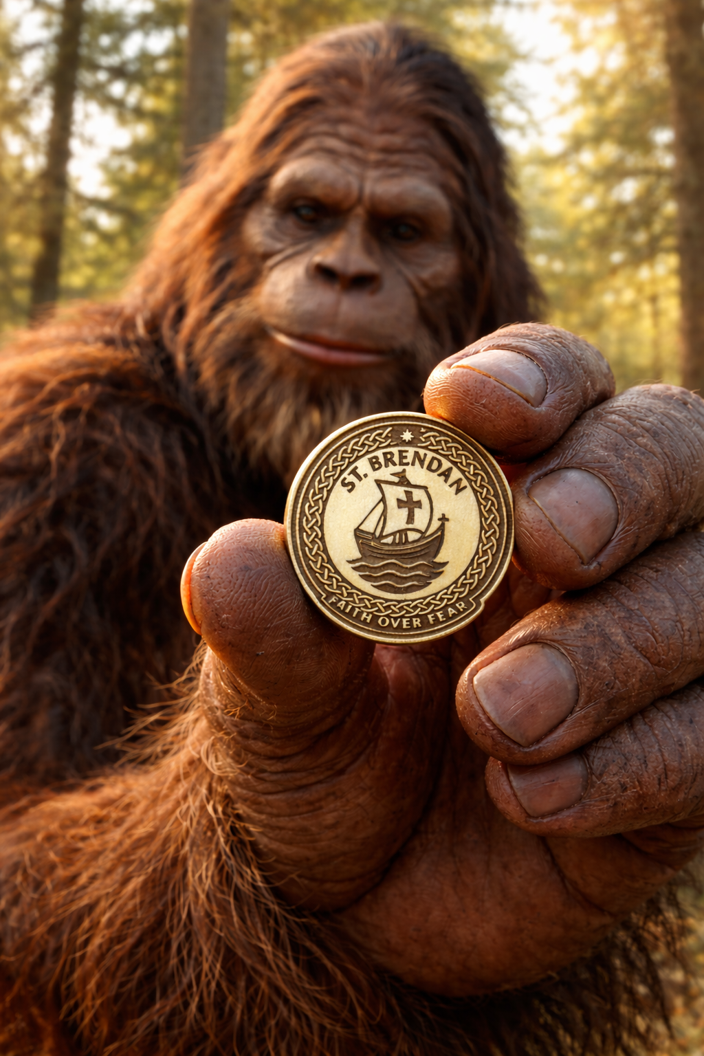 Shampe St. Brendan “Faith Over Fear” Pocket Token