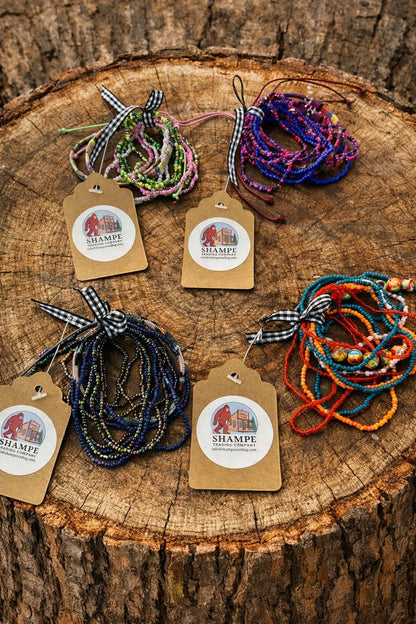 Shampe Seed Bead Bracelet Stack --   Boho + Western Bracelets