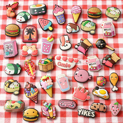 🍰 Cute Food & Treats Shoe Charms Set for Clogs