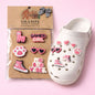 💖 Cute Pink Shoe Charms Set for Clogs | Gamer Girl & No Bad Vibes