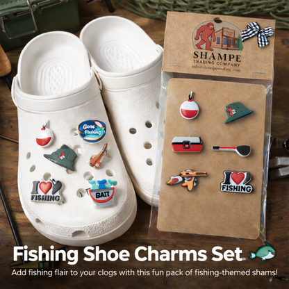🎣 Fishing Shoe Charms Set | Clog Accessories |