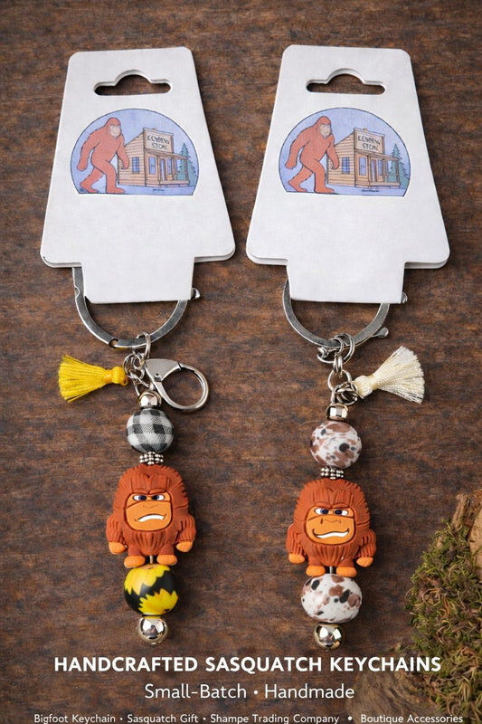 Shampe Bigfoot Keychain – Premium Handmade Beaded Charm