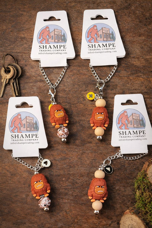 Shampe Bigfoot Keychain – Handmade Beaded Charm