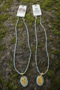Shampe Curated Beaded Medal Necklace – Virgin Mary Pendant
