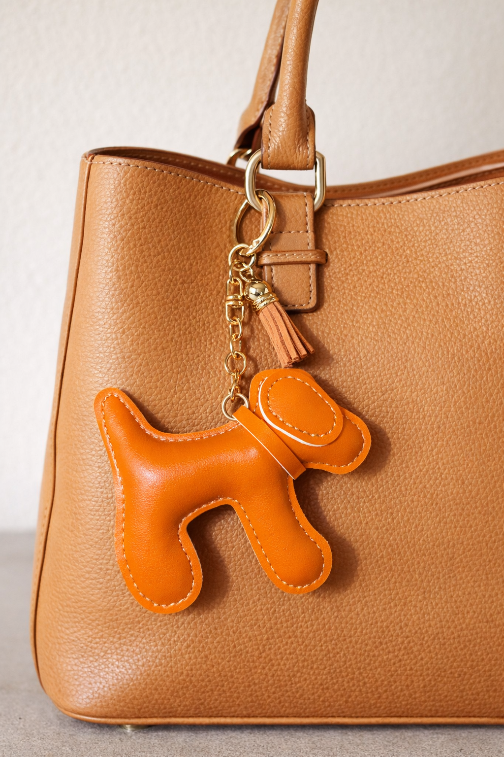 Cowgirl Pup Purse Charm (Orange)