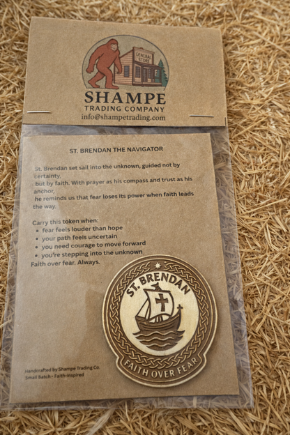 Shampe St. Brendan “Faith Over Fear” Pocket Token