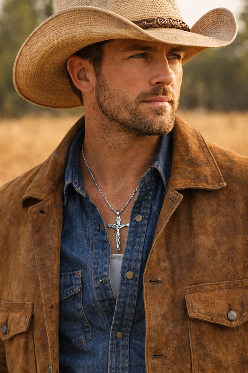 Faith on the Farm Crucifix Necklace