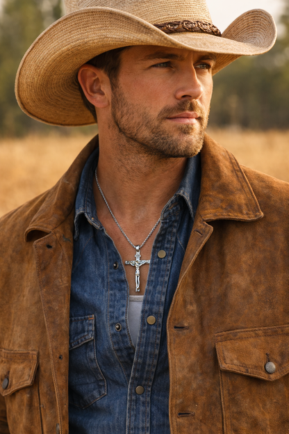 Faith on the Farm Crucifix Necklace