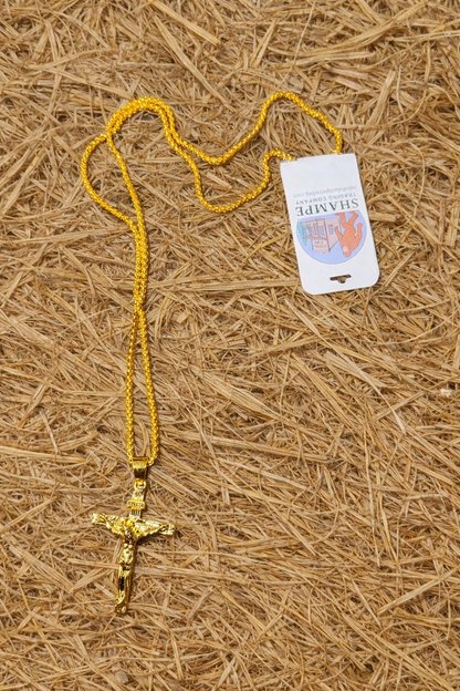 ✨ Golden Faith Crucifix Necklace