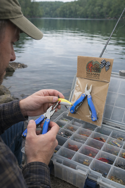 Shampe Pocket Fishing Pliers Multi-Tool (Blue) with Case