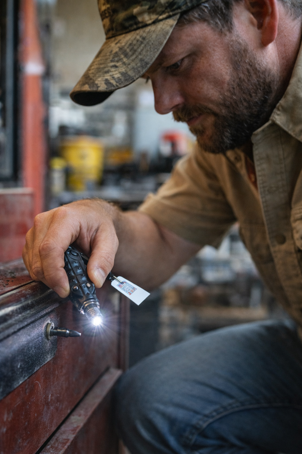 Shampe Screwdriver Multitool with Flashlight – Pocket-Sized