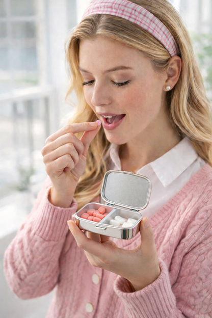 Camera Pillbox (2-Compartment) — “Shampe Says… Don’t Forget”