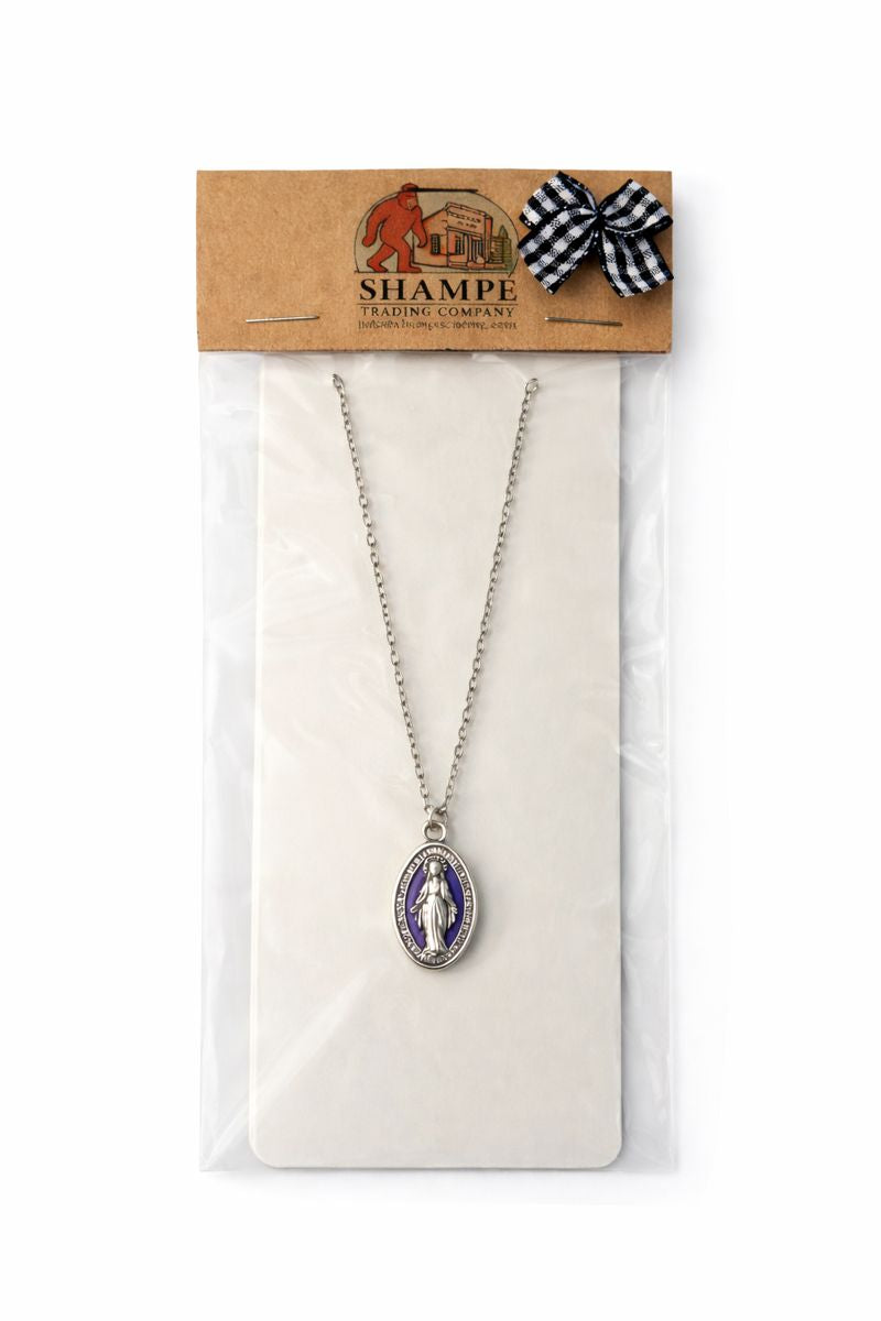 Shampe Miraculous Medal Necklace – Enamel Faith Pendant