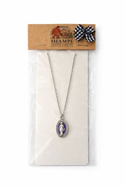 Shampe Miraculous Medal Necklace – Enamel Faith Pendant