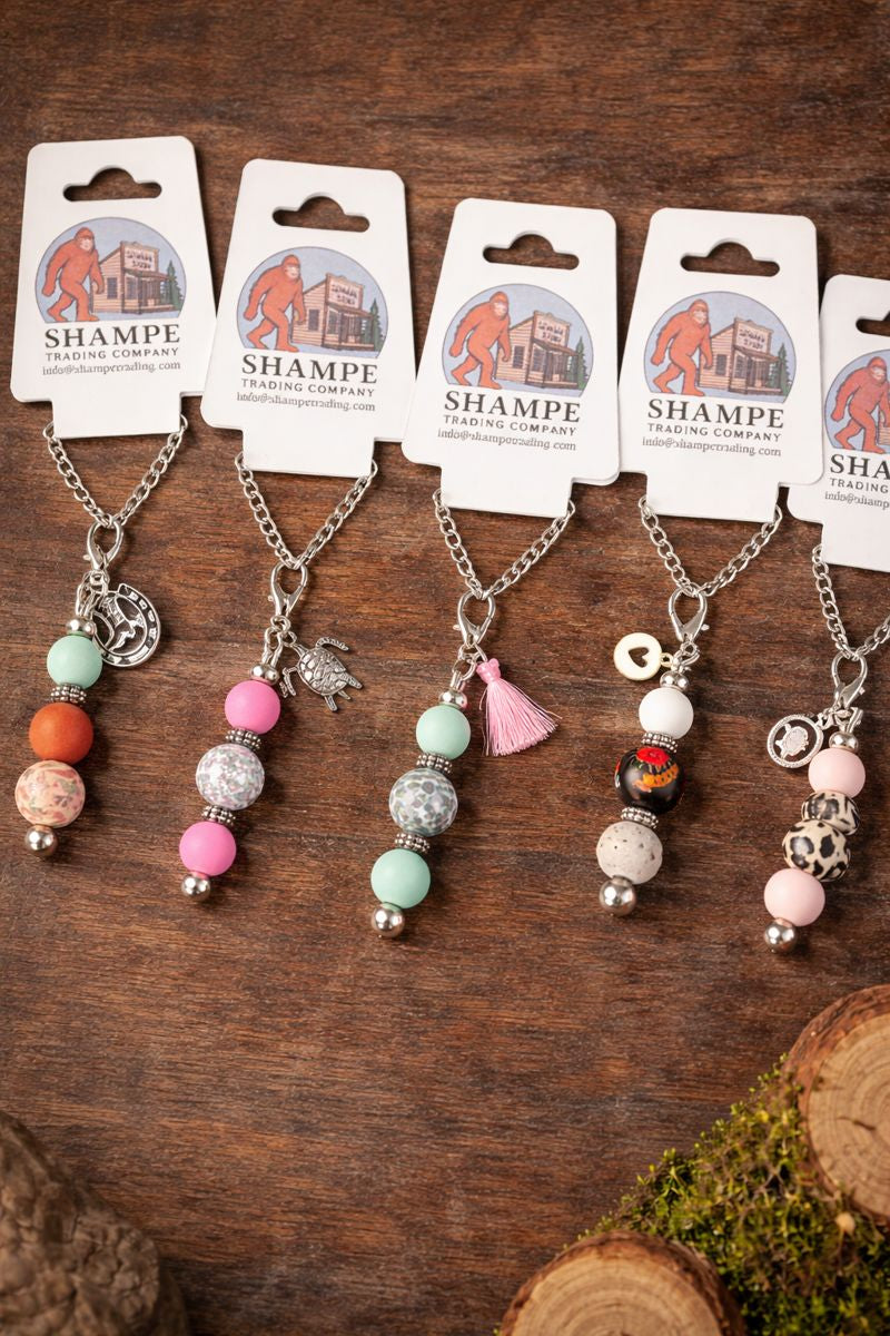Shampe Handmade Beaded Charm Keychains – Assorted Designs