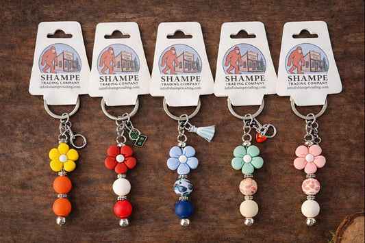 Shampe Handmade Flower Charm Keychains